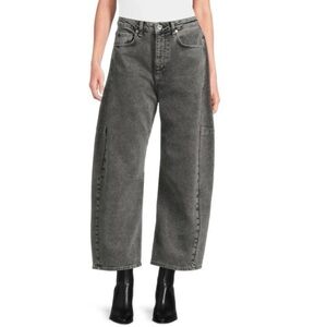 Rag & Bone Chase Wide-Leg Barrel Jeans Washed Black 24